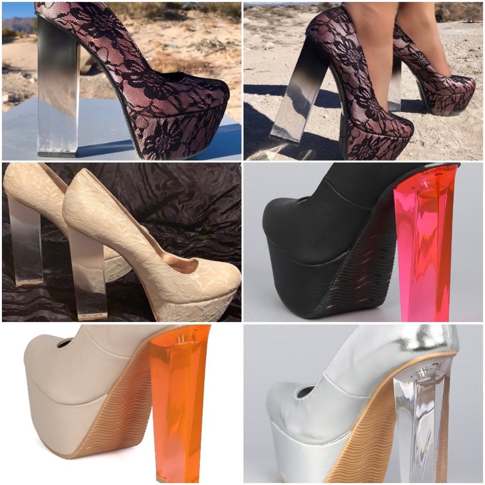 FOUND ISO! Qupid "Monte-2" Lucite Block Heels @lovenushuz - Picture 3 of 13